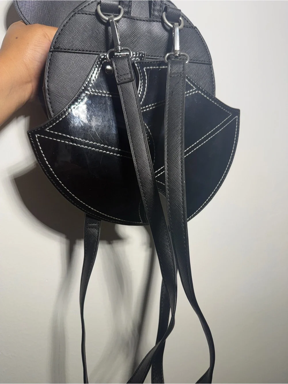 Mickey Vampire Bat Loungefly Crossbody Mini Backpack Bag with matching wallet